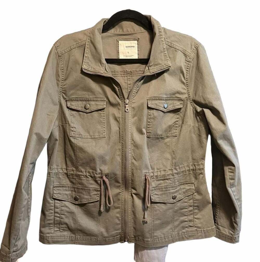 Sonoma Goods For Life Army Green Utility Jacket Size Large